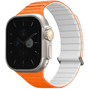 Ремешок для Apple Watch 49/45/44/42 mm Uniq Revix EVO reversible Magnetic Amber Orange/White, Цвет: Orange / Оранжевый