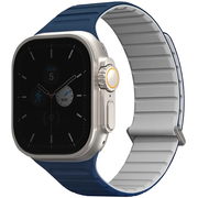 Ремешок для Apple Watch 49/45/44/42 mm Uniq Revix EVO reversible Magnetic Royal Blue/Chalk, Цвет: Blue / Синий