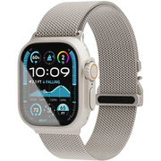 Ремешок для Apple Watch 42/44/45 VLP Milanese Band Pro Titanium, Цвет: Natural Titanium