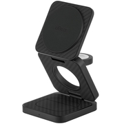 Беспроводное зарядное устройство uBear Balance Kevlar 3in1 Magnetic wireless charger Black