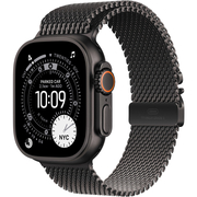 Apple Watch Ultra 3 GPS + Cellular, 49 мм, корпус из черного титана, ремешок Milanese черного цвета, Экран: 49, Цвет: Black Titanium