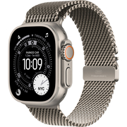 Apple Watch Ultra 3 GPS + Cellular, 49 мм, корпус из бежевого титана, ремешок Milanese бежевого цвета, Экран: 49, Цвет: Natural Titanium