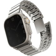 Ремешок для Apple Watch 49/46/45/44mm Uniq Strova MAG Strap Link Steel Silver