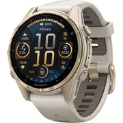 Garmin Fenix 8 43mm Amoled Sapphire Soft Gold with Fog Gray Silicone, Цвет: Gold / Золотой