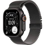 Apple Watch Ultra 3 GPS + Cellular, 49 мм, корпус из черного титана, ремешок Milanese черного цвета, Экран: 49, Цвет: Black Titanium
