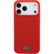 Чехол для iPhone 17 Pro Max CG Mobile Lacoste PVC Metal Lacquer logo Hard Red