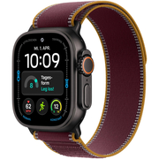 Apple Watch Ultra 4 GPS + Cellular 49mm Black Titanium Case with Burgundy Trail Loop, Экран: 49, Цвет: Vinous / Бордовый, Возможности подключения: GPS + Cellular