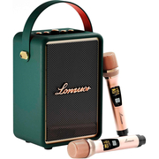 Колонка беспроводная с двумя микрофонами Lonzuer Running Green