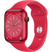 Apple Watch Series 8 45mm GPS Red Aluminum Case with Red Sport Band, Размер корпуса/ширина крепления: 45, Цвет: Red / Красный, Возможности подключения: GPS