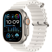 Apple Watch Ultra 2 GPS + Cellular, 49 мм, корпус из титана, ремешок Ocean белого цвета, Экран: 49, Цвет: White / Белый