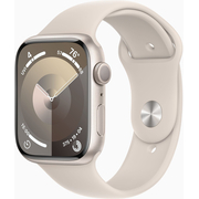 Apple Watch Series 9, 45 мм, корпус из алюминия цвета «сияющая звезда», спортивный ремешок цвета «сияющая звезда», Экран: 45, Цвет: Starlight / Сияющая звезда