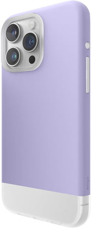 Чехол для iPhone 15 Pro Max Elago GLIDE (tpu+pc) Clear/Purple (MagSafe)