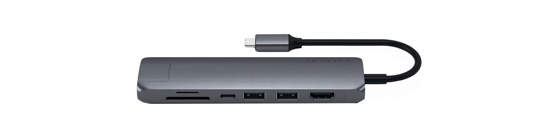 USB-хаб Satechi Aluminum Multi-Port Adapter with Ethernet Type-C Space Gray, изображение 6