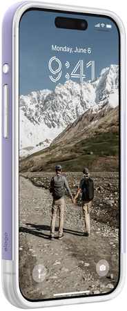 Чехол для iPhone 15 Pro Max Elago GLIDE (tpu+pc) Clear/Purple (MagSafe), изображение 3