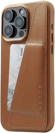 Чехол для iPhone 15 Pro Max  Mujjo Full Leather Case Tan, Цвет: Brown / Коричневый, изображение 5