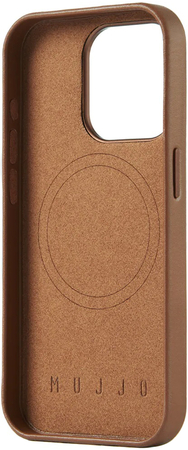 Чехол для iPhone 15 Pro Mujjo Full Leather Wallet Case Tan, Цвет: Brown / Коричневый, изображение 5