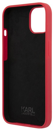 Чехол Karl Lagerfeld Liquid silicone Choupette Hard для iPhone 13, красный, изображение 4