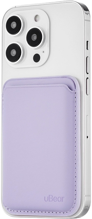 Картхолдер uBear Leather Shell Case лаванда, Цвет: Violet / Фиолетовый, изображение 3
