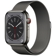 Apple Watch Series 8 45mm GPS+Cellular Graphite Stainless Steel Case with Milanese Loop, Экран: 45, Цвет: Graphite / Графитовый, Возможности подключения: GPS + Cellular