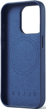 Чехол для iPhone 15 Pro Mujjo Full Leather Wallet Case Monaco Blue, Цвет: Blue / Синий, изображение 5