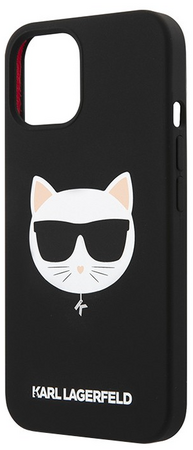 Чехол Karl Lagerfeld Liquid silicone Choupette Hard для iPhone 13, черный, изображение 3