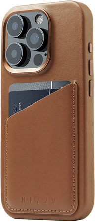 Чехол для iPhone 15 Pro Mujjo Full Leather Wallet Case Tan, Цвет: Brown / Коричневый, изображение 3