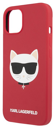 Чехол Karl Lagerfeld Liquid silicone Choupette Hard для iPhone 13, красный, изображение 3