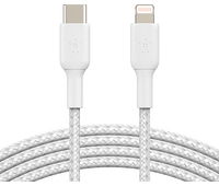 Кабель Belkin BoostCharge USB-C Braided Cable with Lightning Connector 2м белый