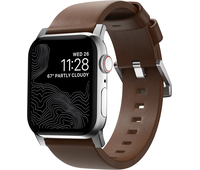 Ремешок Nomad Modern Band Leather Strap Brown, silver - Apple Watch 49mm/45mm
