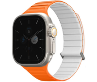 Ремешок для Apple Watch 49/45/44/42 mm Uniq Revix EVO reversible Magnetic Amber Orange/White, Цвет: Orange / Оранжевый