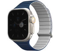 Ремешок для Apple Watch 49/45/44/42 mm Uniq Revix EVO reversible Magnetic Royal Blue/Chalk, Цвет: Blue / Синий