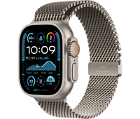 Apple Watch Ultra 2 GPS + Cellular, 49 мм, корпус из бежевого титана, ремешок Milanese бежевого цвета, Экран: 49, Цвет: Natural Titanium