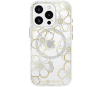 Чехол для iPhone 16 Pro Case-Mate Floral Gems - Gold MagSafe