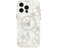 Чехол для iPhone 16 Pro Max Case-Mate Floral Gems - Gold MagSafe