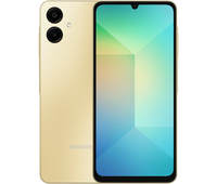 Samsung Galaxy A06 4/64Gb Gold, Объем оперативной памяти: 4 ГБ, Объем встроенной памяти: 64 Гб, Цвет: Gold / Золотой