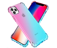 Чехол для iPhone 11 Pro Max Brosco HARDTPU Розово-голубой