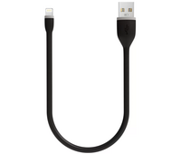 Кабель Satechi Lightning на USB Flexible, 0.15м, Черный.