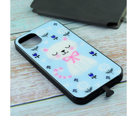 Чехол для iPhone 13 Blue Butterfly Cat