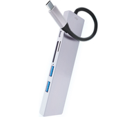 USB-хаб Multiport Hub 6 в 1 VLP серебристый, Цвет: Silver / Серебристый