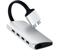 USB-хаб Satechi Type-C Dual Multimedia Adapter для Macbook с двумя портами USB-C Silver