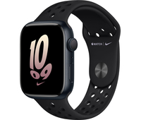 Apple Watch Series 8 Nike, 41мм, корпус из алюминия цвета "тёмная ночь", спортивный ремешок Nike цвета "тёмная ночь", Экран: 41, Цвет: Midnight (Темная ночь), Возможности подключения: GPS