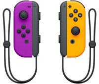 Два контроллера Joy-Con (неоново фиолетового / неоново оранжевого цвета)