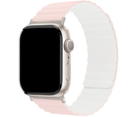 Ремешок магнитный силиконовый uBear Mode для Apple Watch S/M розовый/бежевый, Цвет: Pink / Розовый