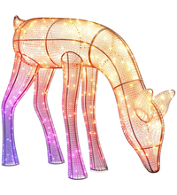 Олень с рогами Twinkly 3D Reindeers Doe, 140 RGB+W диодов, 90cm, Iron/Acrylic