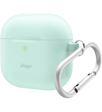 Чехол для наушников AirPods 4 Elago Silicone Hang case Mint, Цвет: Green / Мятный