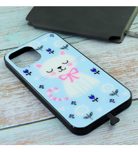 Чехол для iPhone 13 Pro Max Blue Butterfly Cat