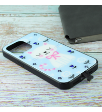 Чехол для iPhone 13 Pro Blue Butterfly Cat
