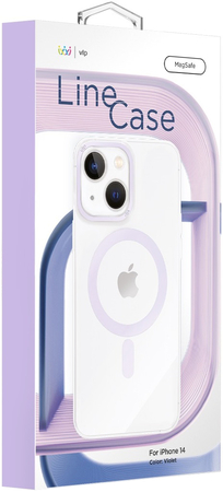 Чехол VLP Line case с MagSafe для iPhone 14 фиолетовый, изображение 2