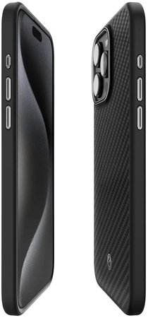 Чехол Spigen Enzo Aramid MAG Magsafe iPhone 15 Pro Matte Black, изображение 6