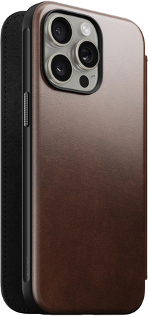 Защитный чехол для iPhone 15 Pro Max Nomad Modern Leather Folio, brown, изображение 5